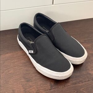 Vans Black Perforated Slip-On Sneakers